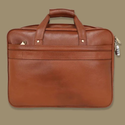 Nakul Genuine Leather Multiple Pocket Laptop Bag Mozri